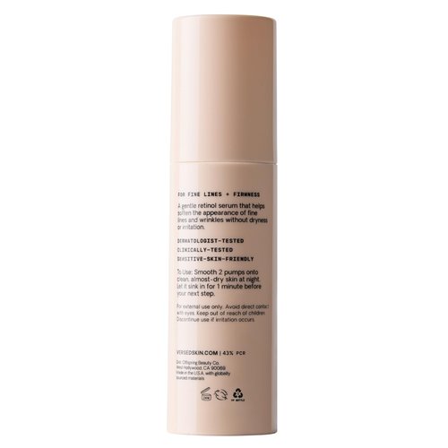 Versed Press Restart Gentle Retinol Serum - Bakuchiol Anti-Aging for Even Skin Tone, Fine Lines and Wrinkles for Sensitive Skin (Press Restart Retinol Serum - 1 Fl Oz (Pack of 1))
