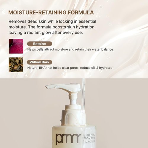 PRIMERA (PRMR) Mild Peeling Gel | Korean Gentle Exfoliating Gel Cleanser for Sensitive Skin, Daily Pore Care & Smooth Skin, Gommage Soft Peeling Exfoliator for Face & Body, 100ml / 3.38 fl oz