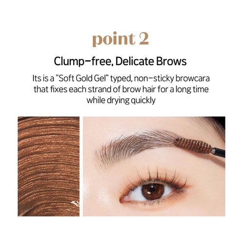 ETUDE Color My Brows - Brow Mascara for 3D Natural Coloring | Moisturizing Gel Tint in Red Brown (0.152 Fl Oz)