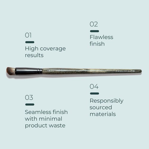 Rose and Ben Beauty C31 Spot Concealer Brush | Angled Design for Effortless Blending | High Coverage, Seamless Finish | Cruelty-Free Bristles