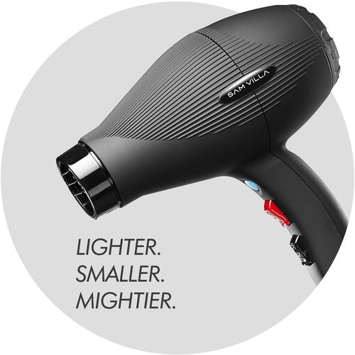 Sam Villa Ionic Professional Hair Dryer - Lightweight, Quiet Design with Variable Speed & Temperature