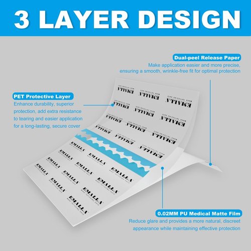 Emalla GRECE Tattoo Aftercare Bandage, Waterproof Second Skin Tattoo Cover Up Tape Patch 6" x 11 Yards Roll Flexible Aftercare Bandage for Healing Skin 0.01mm Protection Film