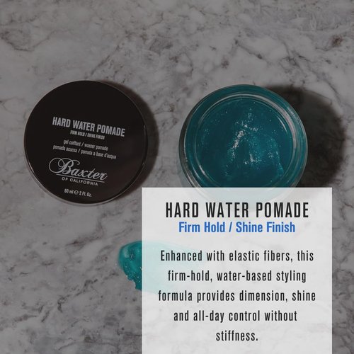 Baxter of California Hair Pomade - Hard Water Formula for Men | Firm Hold & Shine Finish