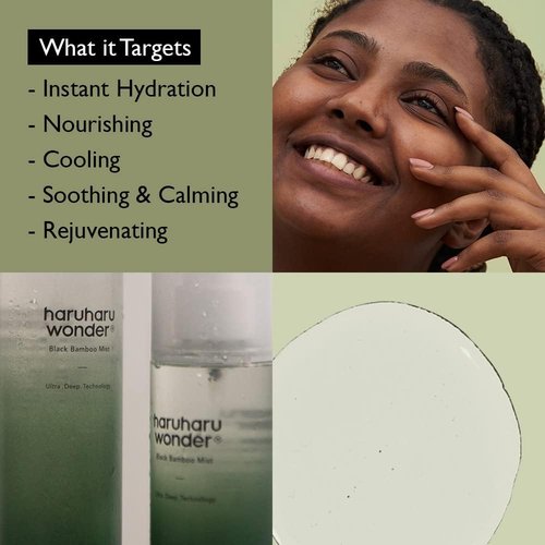HARUHARU Wonder Black Bamboo Mist - Hydrating & Firming Skin Spray with Black Rice & Ginseng | 2.7 fl. oz.