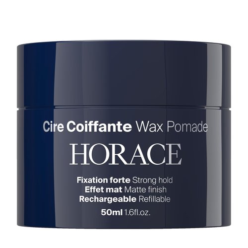 Horace Hair Wax Pomade for Men - Strong Hold & Matte Finish - Refillable 50 ml - Woody Scent