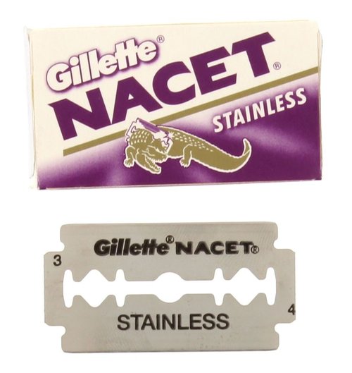 25 NACET STAINLESS Double Edge Razor Blades