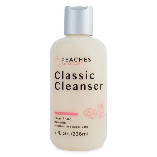 Peaches Skincare Hydrating Facial Cleanser - Vegan Grapefruit Face Wash for All Skin Types - 8 oz