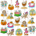 Summer Halloween Party Decorations Set - Tropical Beach & Pool Theme, Ceiling Swirls & Cardstock Decor