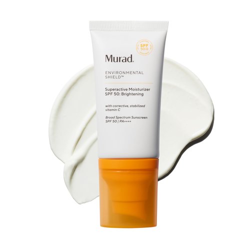 Murad Superactive Brightening Moisturizer SPF 50 - Vitamin C Packed Hydrating Ulta Sheer Facial Sunscreen W/Lipid-boosting Technology for Preventative Aging Protection from UVA/UVB - 1.7 Fl oz