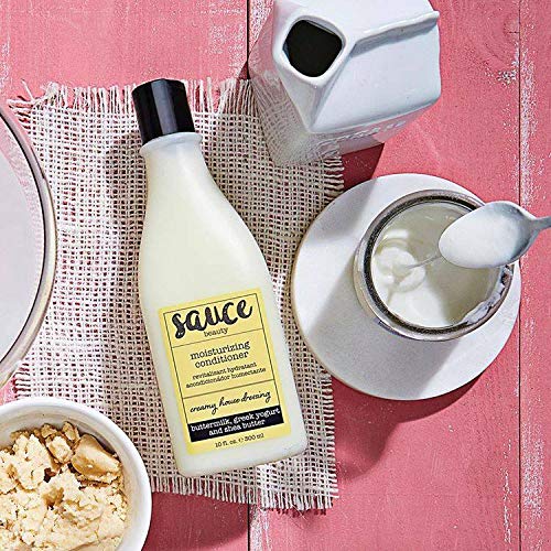 Sauce Beauty Creamy House Dressing Hair Conditioner - Frizz Control for Curly Hair (10 Fl Oz) | Moisturizing with Shea Butter & Greek Yogurt