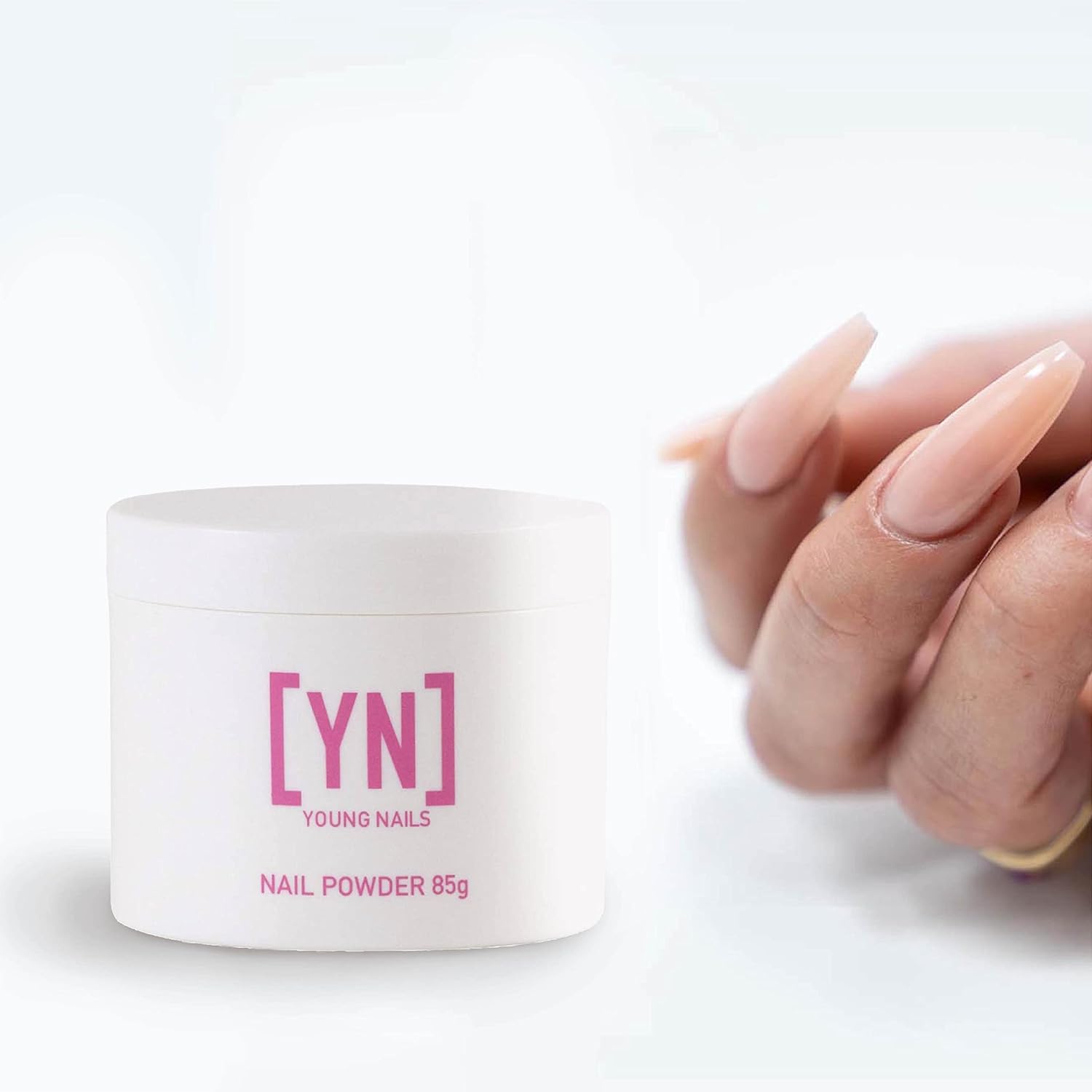 Young Nails Acrylic Core Powder - Professional Self-Leveling Nail Powder for Extensions | Clear, Nude, Pink & White - 85g