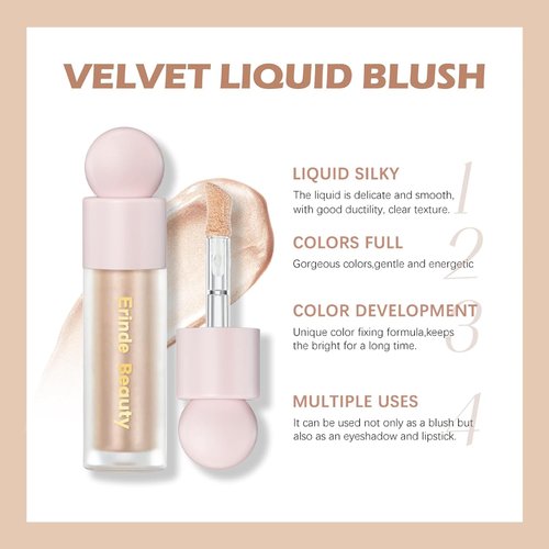 Erinde Liquid Highlighter - Lightweight Face Illuminator Stick for Natural Glossy Finish | 02# Starlight