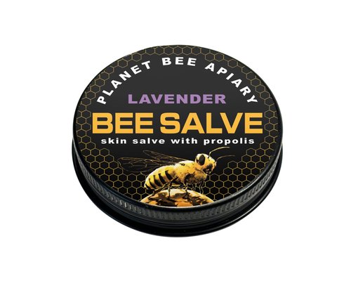Planet Bee Apiary LAVENDER BEE SALVE 1oz – Beeswax & Propolis Skin Moisturizer – All Natural, Small Batch