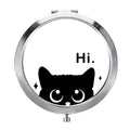 GAOLZIUY Black Cat Gifts for Women Girls, Cute Cats Compact Makeup Mirror, Gifts for Cat Lovers Mom for Birthday Valentines Day