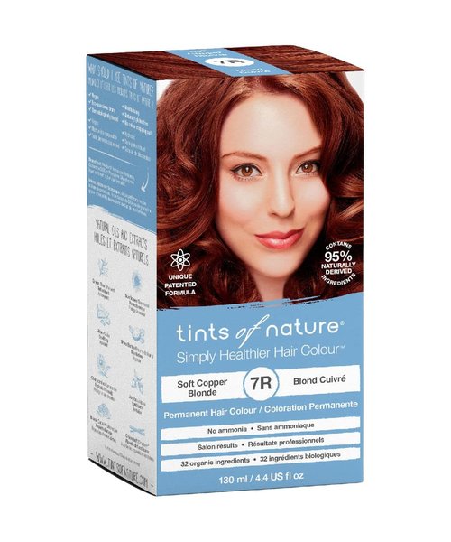 Tints of Nature 7R Soft Copper Blonde Hair Dye - Nourishing, Ammonia-Free Formula, 4.4 fl oz
