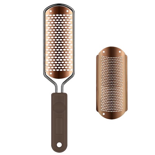 OUKEYA Foot Rasp and Foot File – Premium Stainless Steel Callus Remover Tool for Pedicure, Safely Removes Dead Skin, Smooths Rough Heels, Works on Wet & Dry Feet