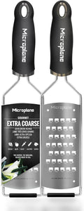 Microplane Gourmet Series Cheese Grater - Extra Coarse with Soft Touch Handle | Black