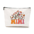 Retro Flower Mothers Day Birthday Gifts for Mimi Funny Grandma Gifts from Granddaughter Makeup Bag Cosmetic Bag Retirement Wedding Anniversary Appreciation Gifts for Women Grandma Nana Grandmother