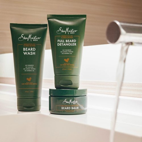 SheaMoisture Beard Balm for Men, 2-Pack – Moisturizing Shea Butter & Maracuja Oil, Gifts, 4 Oz Each