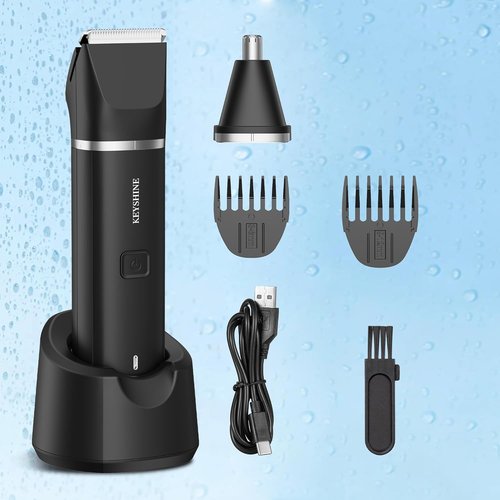 Electric Razor for Men: 2-in-1 Beard & Nose Hair Trimmer for Men - IPX7 Waterproof Shavers for Temple Groin Body Ear Hairs Trimmer - Best Gifts for Husband