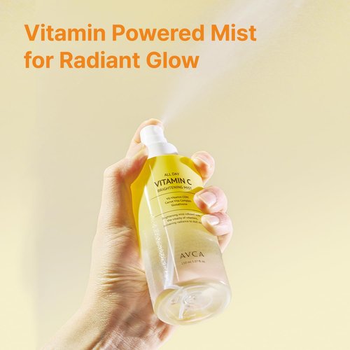 AVCA All Day Vitamin C Brightening Face Mist - Hydrating Facial Spray with Glutathione & Vitamin Complex, 5.07 fl oz