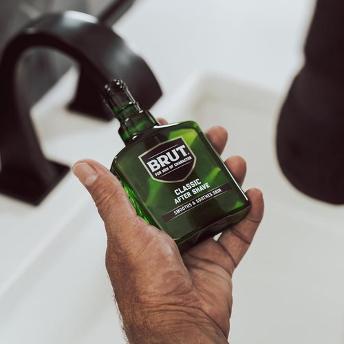 Brut Classic After Shave for Men - Quick Absorption & Refreshing Tone - Iconic Masculine Scent - 5 oz
