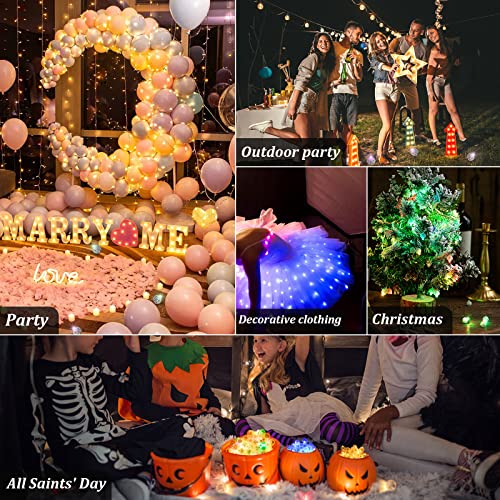 50PCS Purple Mini LED Balloon Lights for Party & Wedding Decor - Indoor Outdoor