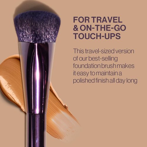 Anisa Beauty Travel Pinnacle Foundation Brush | Compact, Vegan-Friendly, High-Density Brush for Seamless Foundation Application. Ideal for Liquid, Cream, and Powder Makeup | Portable & Travel-Friendly