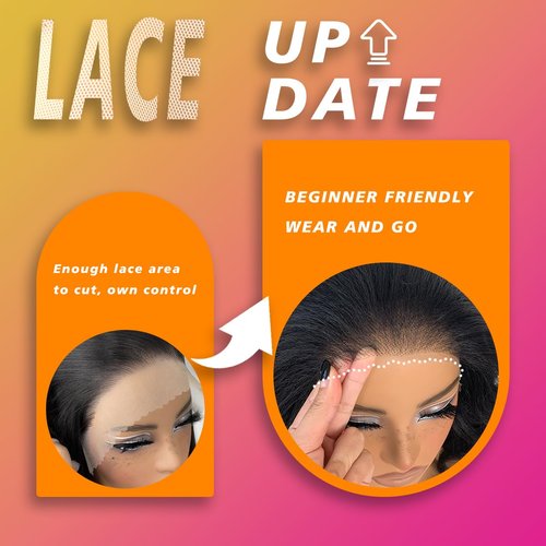 MITIMES 32inch Long Straight Lace Front Wigs Natural Black Glueless Straight Hair Lace Front Wig Pre Plucked Synthetic HD Lace Front Wig For Black Women