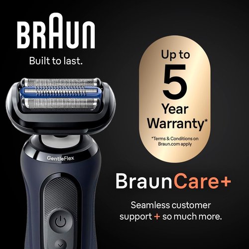 Braun Series 6 6046cs Electric Razor for Men - Wet & Dry Rechargeable Foil Shaver with Travel Case & Trimmer
