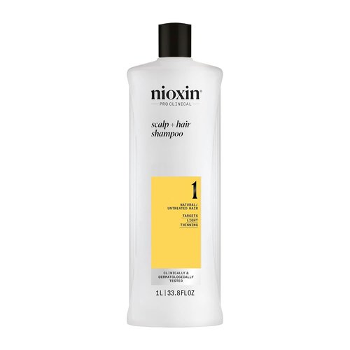 Nioxin Scalp + Hair Thickening Shampoo - Niacinamide & Biotin for Natural Hair | 33.8 Fl Oz