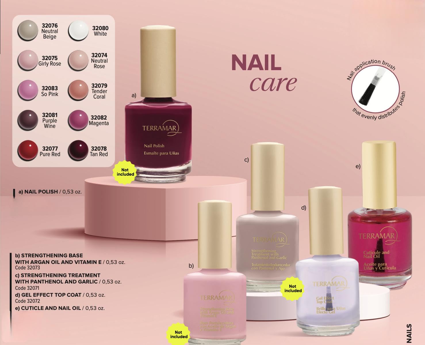 Terramar Cuticle & Nail Oil - Nourishing Formula with Vitamin E - Hydrates & Strengthens Cuticles for Healthy Growth