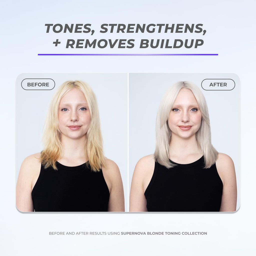 XMONDO Hair Supernova Blonde Toning Shampoo - Vegan Formula with Jojoba Oil & Violet Pigments | 8 Fl Oz