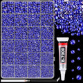 Large Pack 25,000 Royal Blue Resin Rhinestones for Crafts & DIY Jewelry with Glue