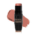Nudestix Nudies Matte Lux – 3-in-1 Soft-Matte Blush Stick for Cheeks, Eyes & Lips with Built-In Brush | Cream-to-Powder Finish with Blurring Effect | Clean, Vegan, Travel-Friendly Makeup (Nude Buff)
