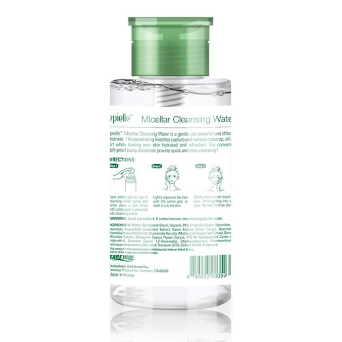 Epielle Micellar Cleansing Water - Gentle Makeup Remover for All Skin Types | 8 Fl Oz | Perfect for Spa Days & Gifts