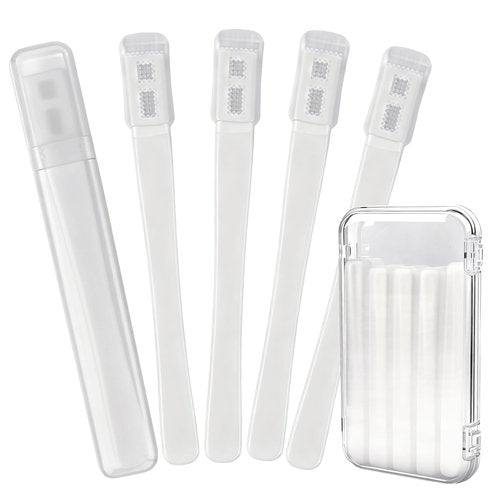 ASTONFOG Eyelid Brush with Soft Silicone for Sensitive Eyelids, Gentle Eyelid Margins Scrub Cleansing Brush for Blepharitis, Dry Eyes Relief, Oil, and Lid Scrub Device(5pcs)