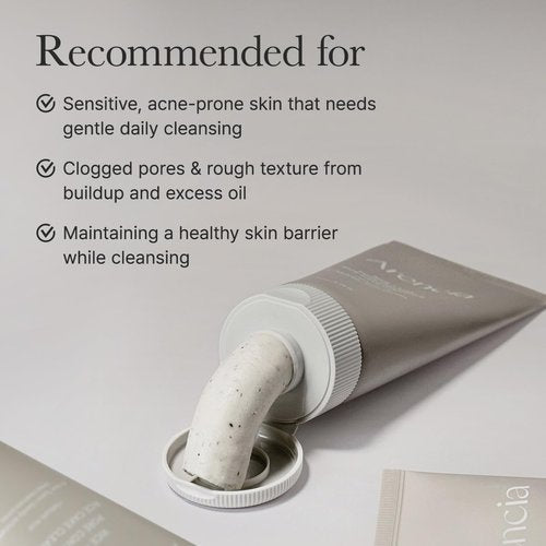 ARENCIA Rice + LHA Pore Control Cleanser - Deep Cleansing & Gentle Exfoliation for All Skin Types, 5.29 oz