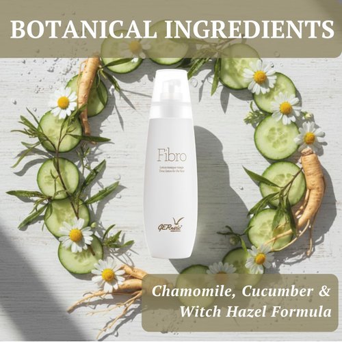 GERnetic Fibro Alcohol-Free Facial Toner, Gentle Makeup Remover with Chamomile & Cucumber, For All Skin Types, Plant-Based Face Tonic Lotion, 200ml/6.76 fl oz