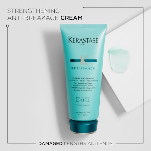 Kerastase Resistance Force Architecte Shampoo & Ciment Anti-Usure Conditioner Set - Repair Weak, Damaged Hair with Pro-Keratine Complex
