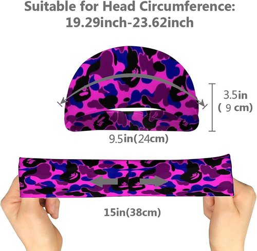 Skiennix Custom Sport Headbands - Personalized Hair Bands for Gym, Running, Yoga & More | Unisex Design