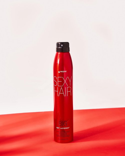 SexyHair Big Get Layered Flash Dry Hairspray - 8 Oz | Buildable Volume & Shine | Humidity Resistant for 72 Hours