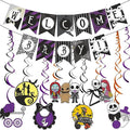 Nightmare Christmas Baby Shower Decorations - Dark/Autumnal Colors, 22-Piece Set