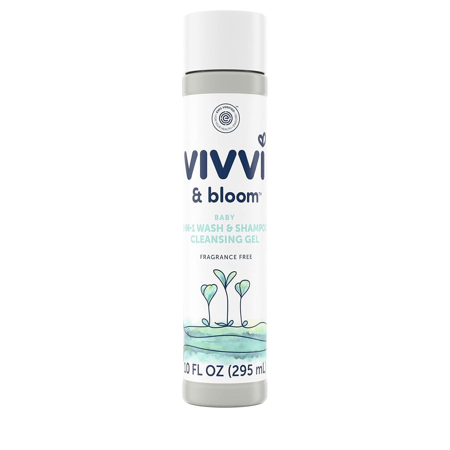 Vivvi & Bloom Gentle 2-in-1 Baby Wash & Shampoo - Fragrance-Free Cleansing Gel for Sensitive Skin, 10 fl. oz.
