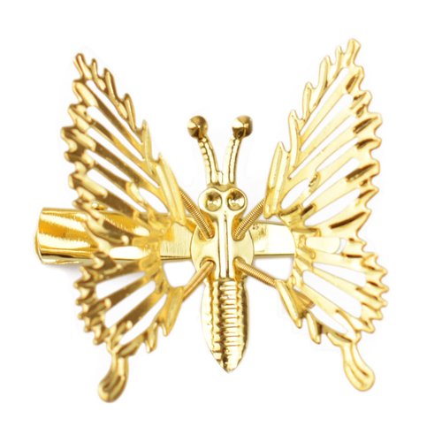 ISCRIO Butterfly Hair Clips - 12 Pcs Moving Wings Metal Barrettes for Women & Girls | Gold