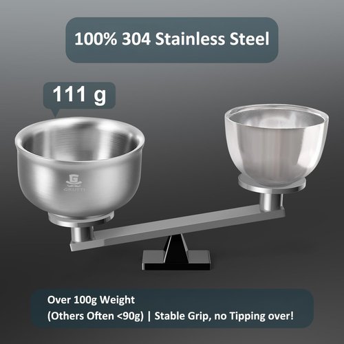 GRUTTI Stainless Steel Shaving Bowl, 4.53 Inch (11.5cm) Rust-Free Shaving Soap Dish, Easy to Clean Sustainable Shaving Bowl for Shaving Soap & Shaving Cream, Fits Shaving Brush