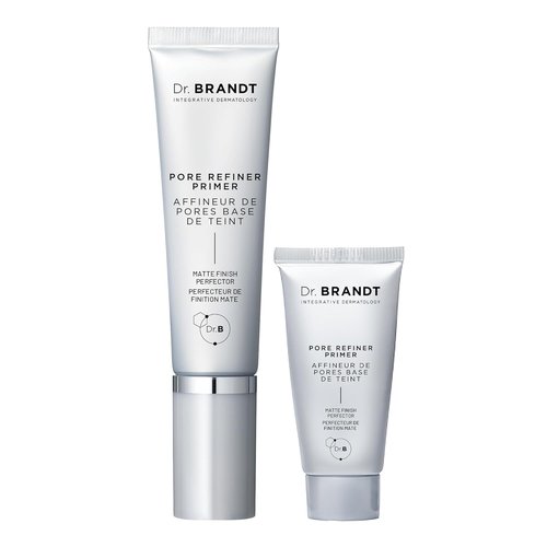 Dr. Brandt Pores No More Pore Refiner Primer Bundle - Instantly Minimizes Pores & Mattifies Shine | 1.0 fl. oz + 0.5 fl. oz Travel Size