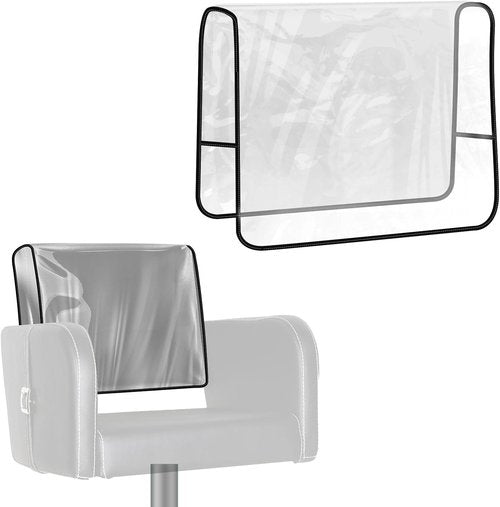 Salon Chair Cover - 20.8"x 15.7"x 4"Seat Covers Black,Salon Chair Covers Protectors,Square Salon Chair Covers Protectors fits Salon Chairs, Reinforced Precision Stitched Clear Covers (1, Oversized)