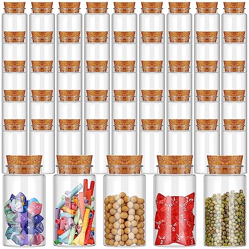 50 Pack 130ml Plastic Potion Bottles with Cork Lids for DIY Crafts