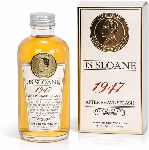 JS Sloane 1947 After Shave Splash for Men - Refreshing Barbershop Aftershave, 4 oz Signature Scent